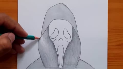 How to draw Ghost Face | Ghostface step by step | easy drawing