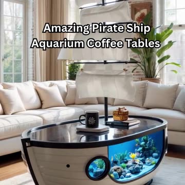 Where Can I Get One of These Amazing Pirate Ship Aquarium Coffee Tables ASAP