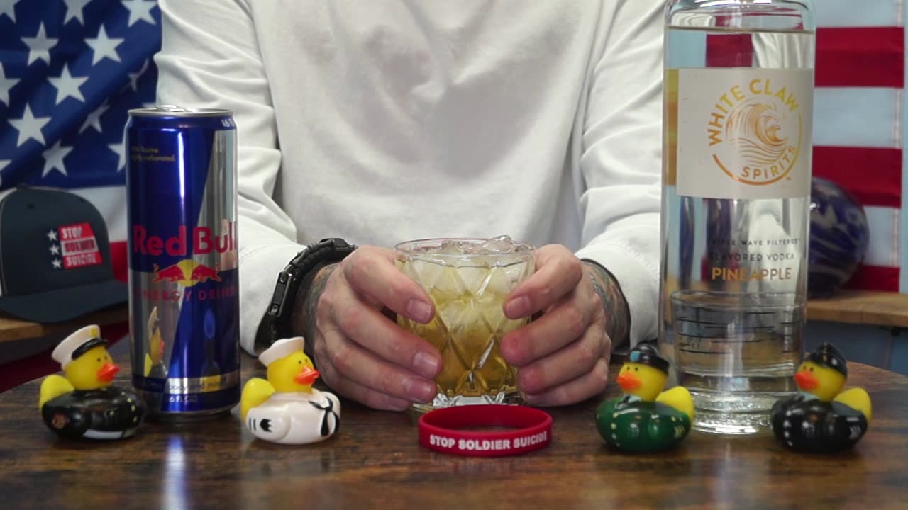 Bernard Romig - White Claw Pineapple Vodka & Redbull