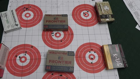 Anderson AM-15 rifle 62 grain ammo accuracy test