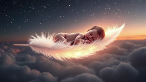 Featherfall Lullaby – Baby Sleep Music for Deep Sleep | CrystaVibeMusic
