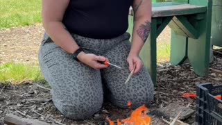 🔥 From log to flame — ancient skills still matter.