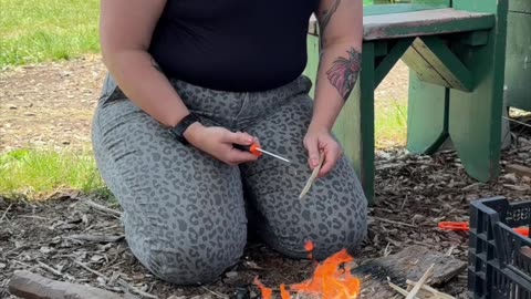 🔥 From log to flame — ancient skills still matter.