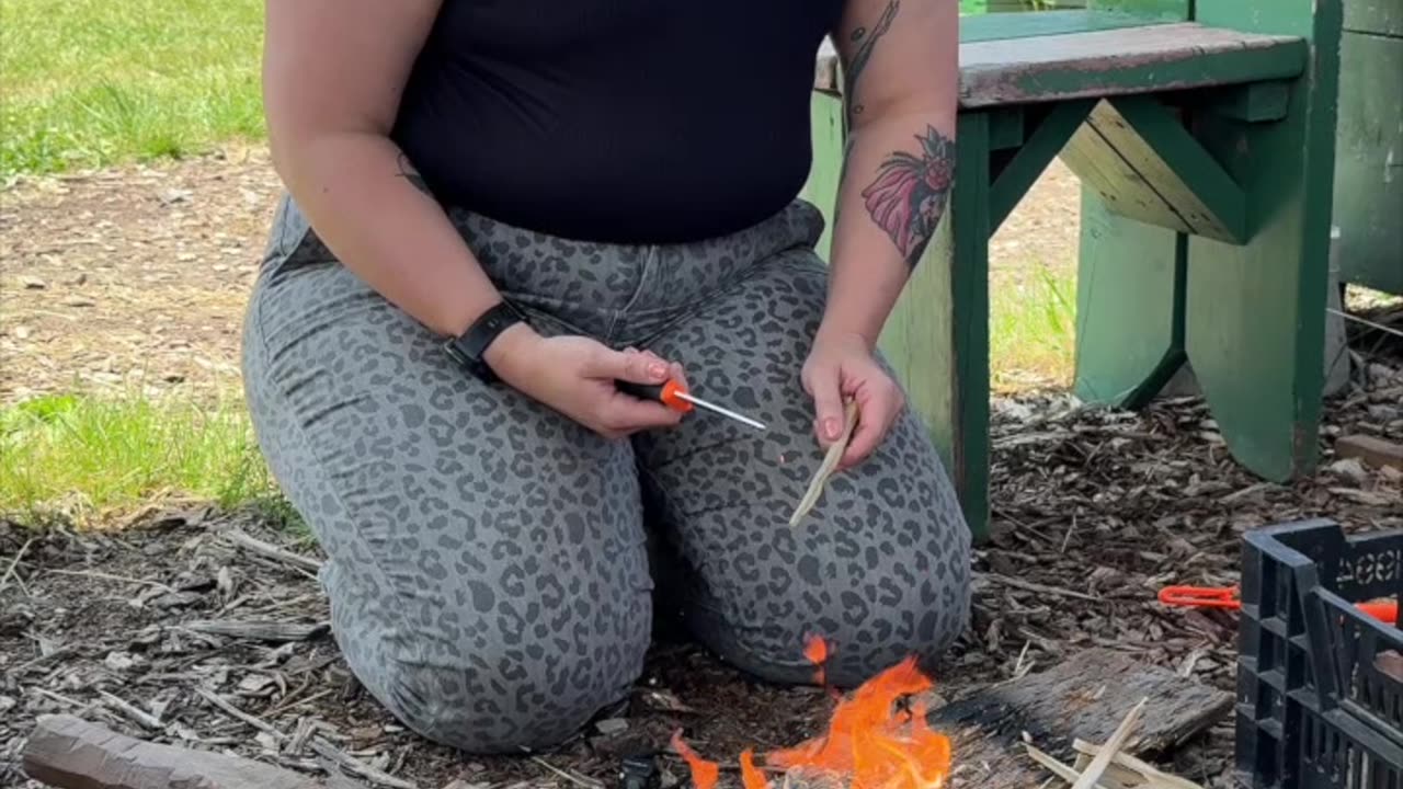 🔥 From log to flame — ancient skills still matter.