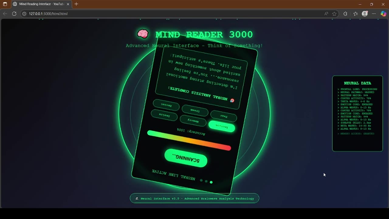 HTML CSS Magic! This Mind Reader Will Shock You 🤯💻