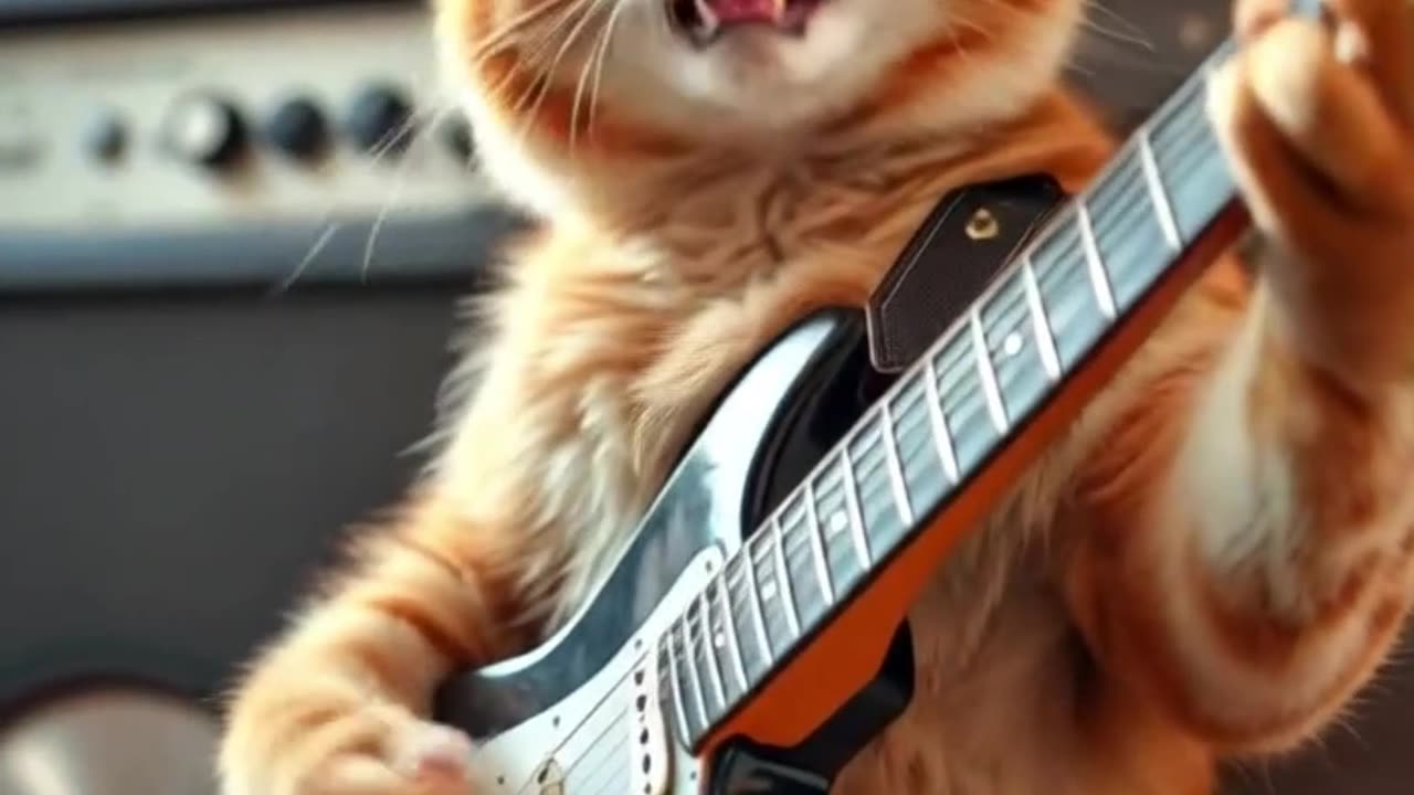Guitarist cat