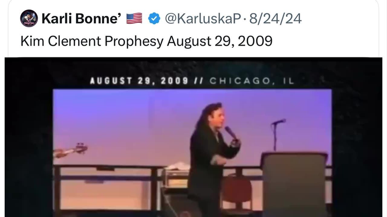Charlie Kirk shares Kim Clement