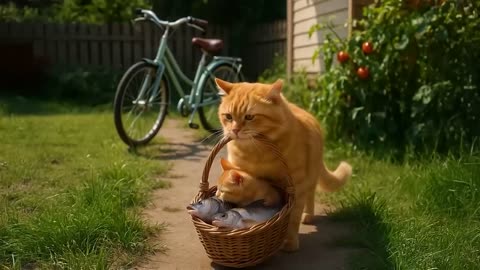 Mama Cat Rescues Ducklings and Cooks Them Spaghetti! 🍝🦆