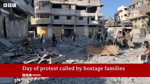 Israeli hostage families and demonstrators hold day of protests