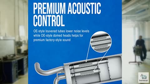 Walker Quiet-Flow SS 21744 Direct Fit Exhaust Muffler 1.75" Outlet (OD) for Suba