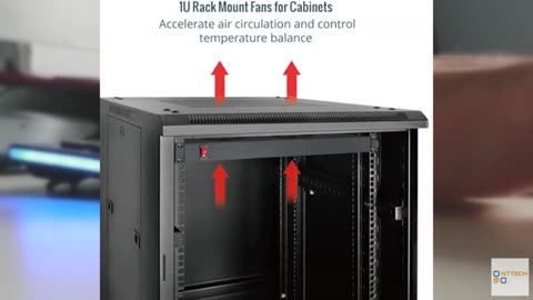 Tecmojo Rack Cabinet Mounted Server 1U 2 Fan Unit Cooling System Exhaust Airflow