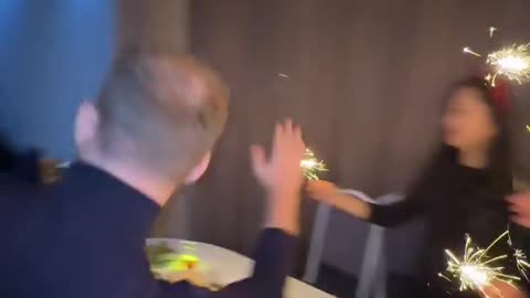 Girl's Hair Catches Fire at New Year's Eve Party