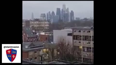 The Islamic call to prayer, the Adhan, blasts out across London. The Islamification of Britain!