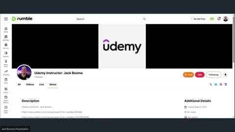 Udemy Instructor: Jack Bosma