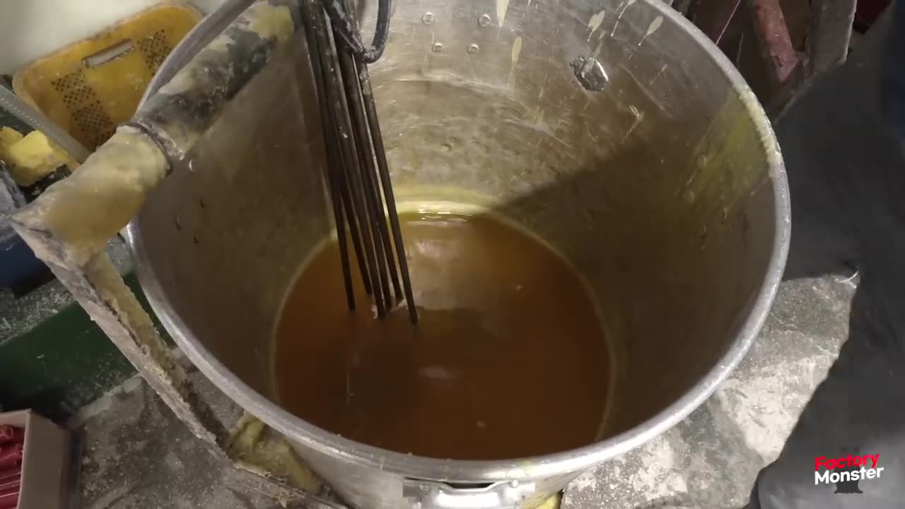 Mass Production Process of Candle. A day in a Candle Factory.