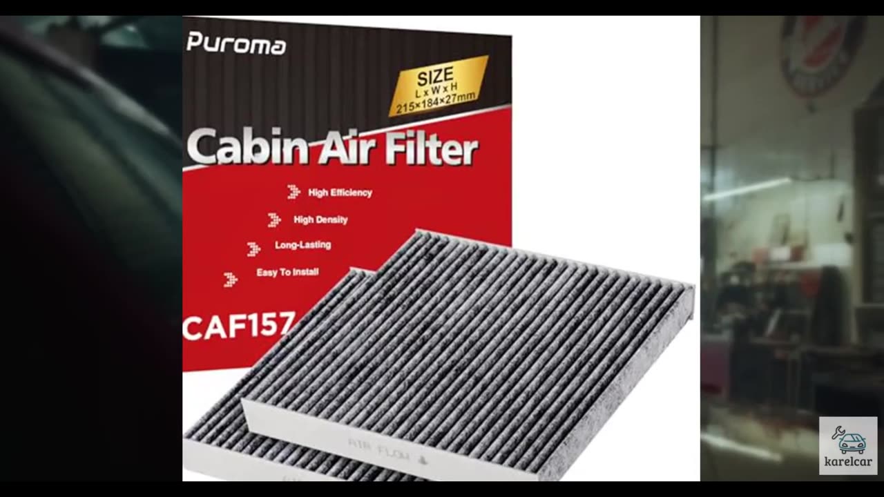 Puroma 2 Pack Cabin Air Filter with Activated Carbon, Replacement for CP157, CF1
