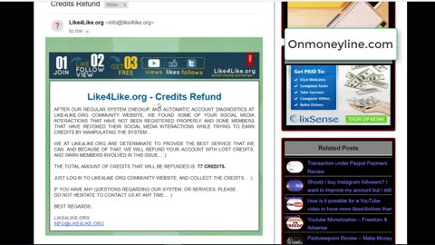 Like4Like Credits Refund - Onmoneyline