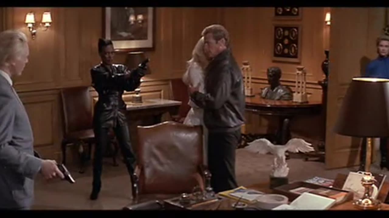 "A View to a Kill" Starring Roger Moore, Tanya Roberts, Grace Jones and Christopher Walken