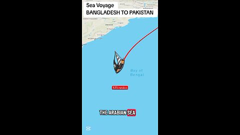 Sea voyage Bangladesh to Pakistan by ship.