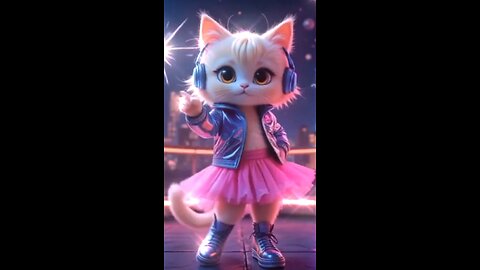 “Dreamy cat dance you can’t ignore 🐾✨ Just 8 seconds of pure loop magic.”