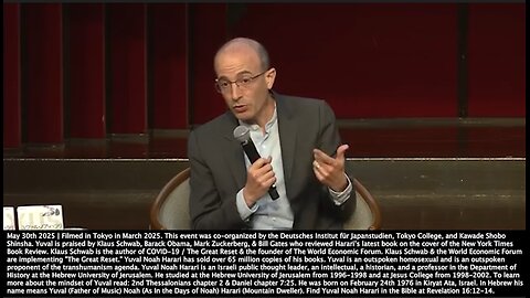 Yuval Noah Harari | “All Crypto Currencies Are Post-Human Currencies. Who Edits Twitter? Not Human Beings...AIs Already Took Over This Very Powerful Position...Who Understands Judaism Better? An AI Is Bound to Win.” 5/30/2025