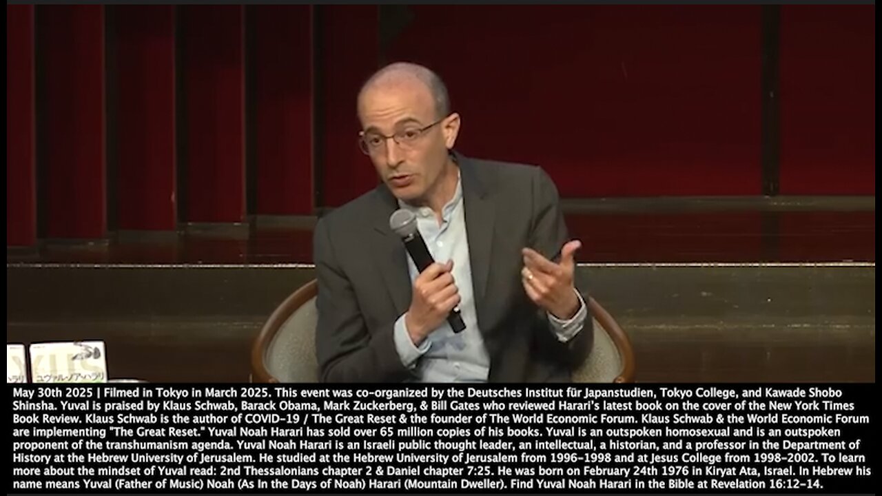 Yuval Noah Harari | “All Crypto Currencies Are Post-Human Currencies. Who Edits Twitter? Not Human Beings...AIs Already Took Over This Very Powerful Position...Who Understands Judaism Better? An AI Is Bound to Win.” 5/30/2025
