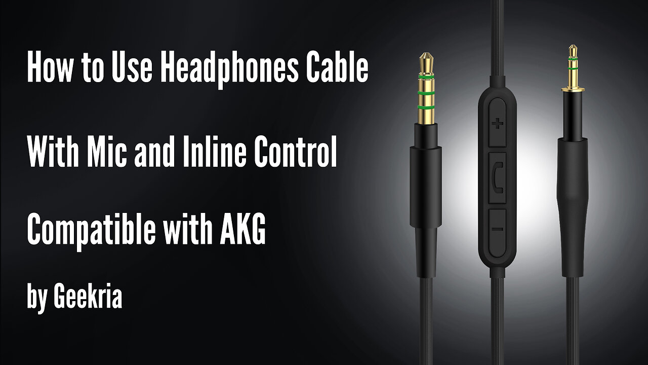 How to Use Headphones Cable With Mic and Inline Control Compatible with AKG by Geekria