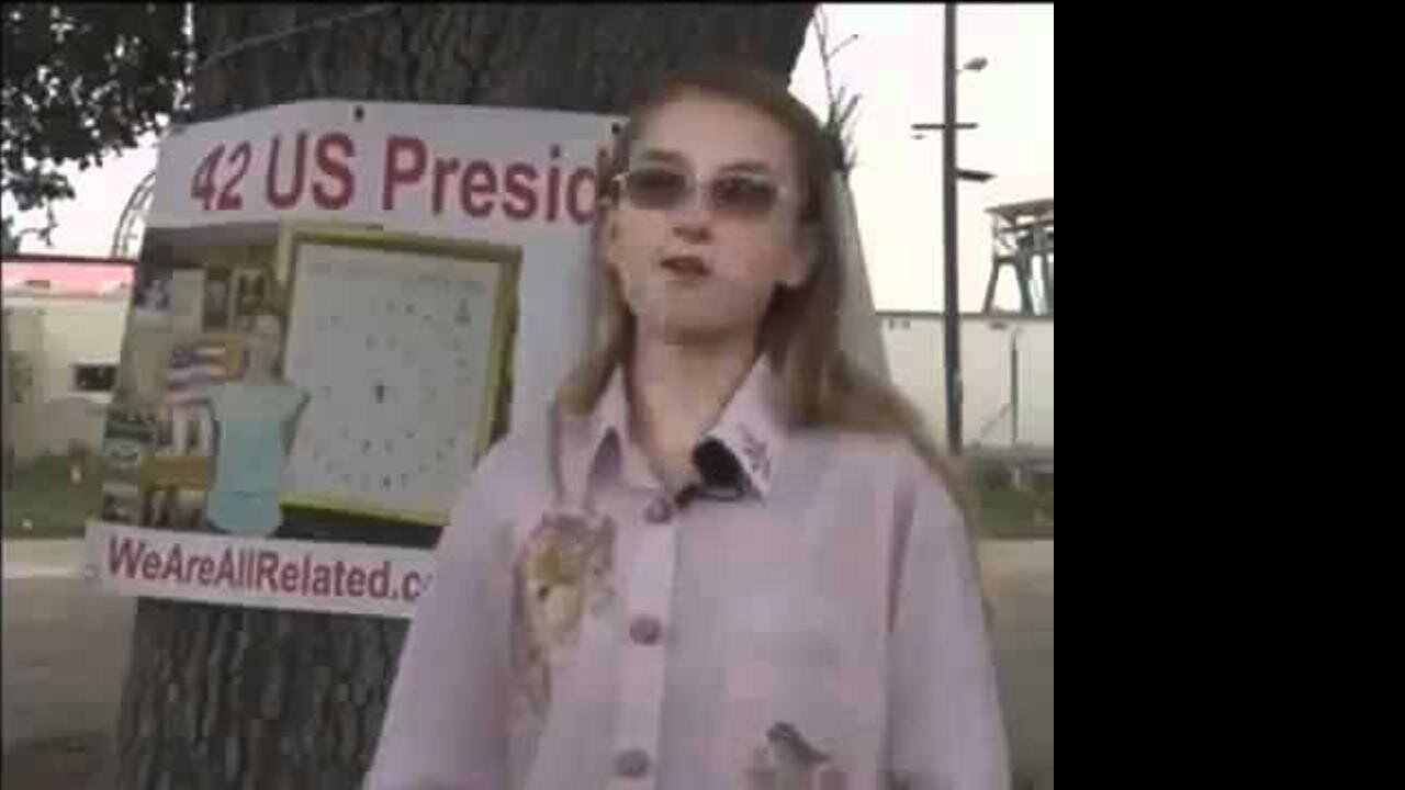 [Jun 19, 2011] 12 yr Old Girl Discovers ALL US Presidents Except One Related to One British King NWO bloodline [RageAgainstNWO]
