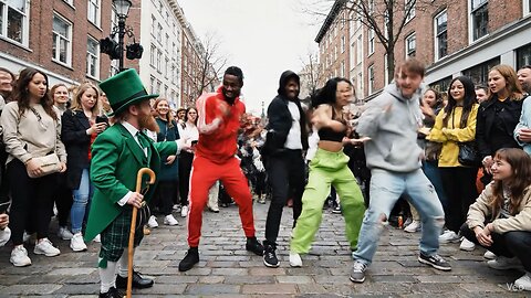 Riverdance Meets Street Dance 🕺 #DanceOff #Riverdance #StreetDance #PublicPrank #CultureClash