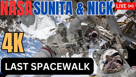 🔴 Sunita Williams and Nick Hague's final spacewalk from the International Space Station | 4K