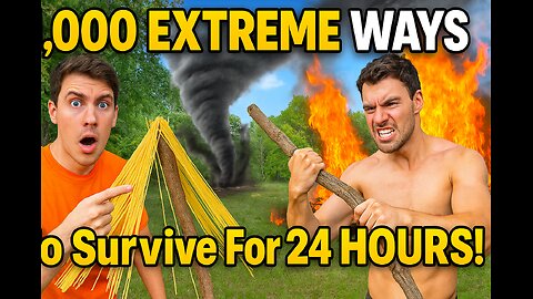 1,000 EXTREME WAYS To Survive For 24 HOURS! 🌪🔥💪