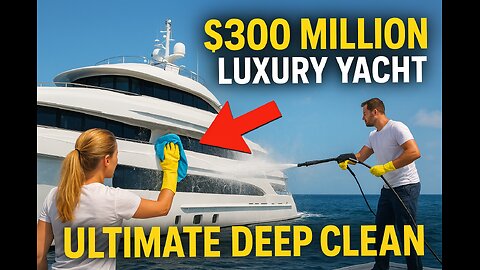 Cleaning a $300 Million Luxury Yacht: Ultimate Deep Clean & Transformation"