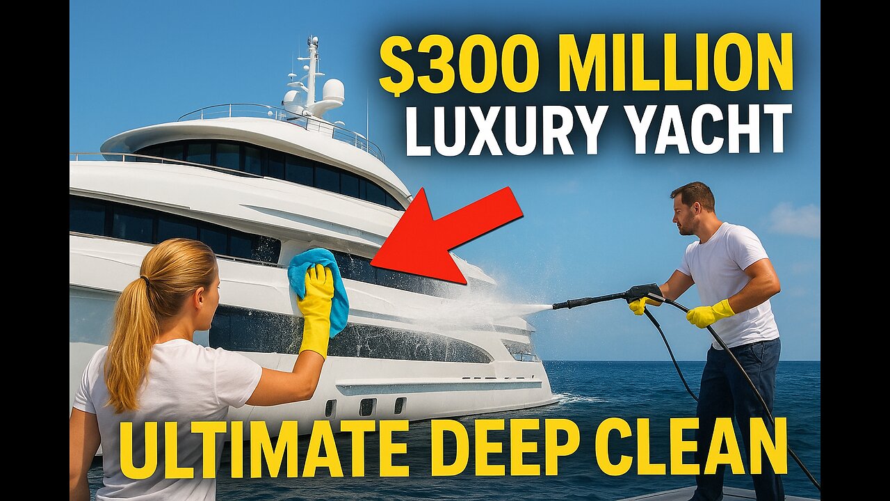 Cleaning a $300 Million Luxury Yacht: Ultimate Deep Clean & Transformation"