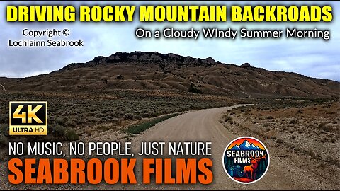 Driving Rocky Mountain Backroads: On a Cloudy Windy Summer Morning