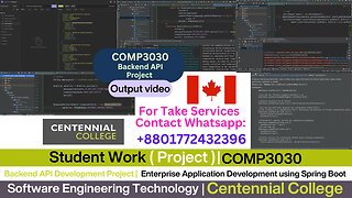 Client Work (Project) | COMP3030 Backend API Development | Centennial College