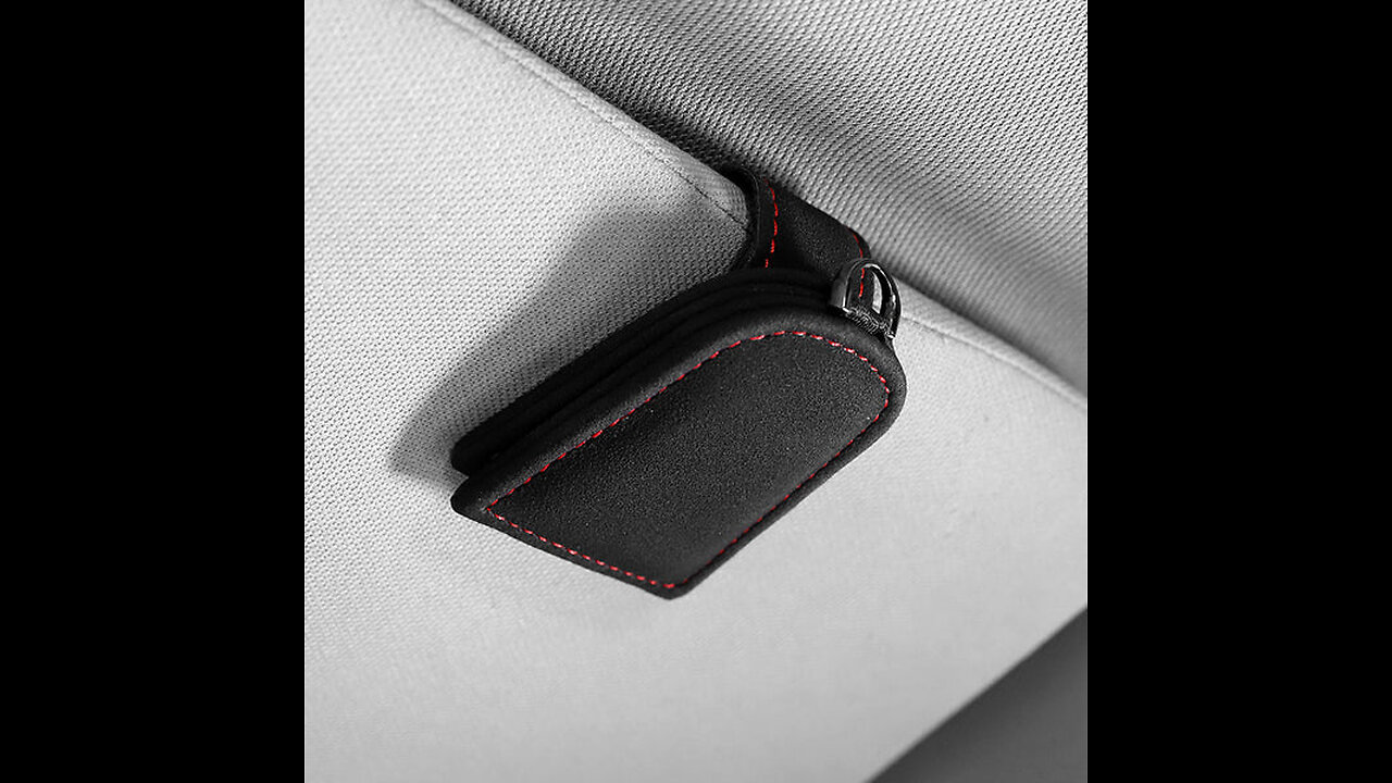 Universal Car Visor Sunglass Holder with Card Slot, with Sleek & Compact Design