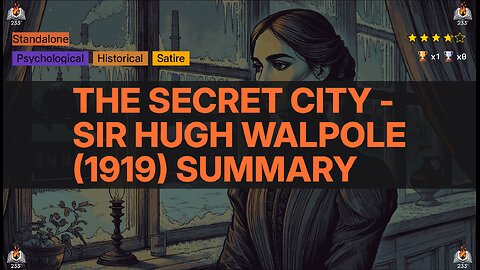 The Secret City - Sir Hugh Walpole (1919) Summary - 3.7 ⭐️