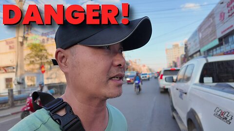 CHAOS! Dangerous Walk in Streets of Laos 😱