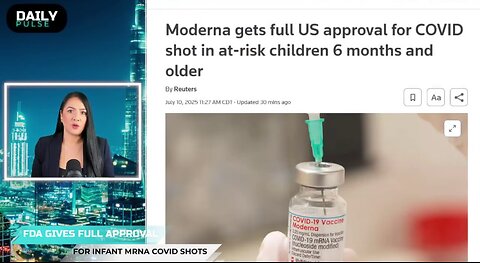 The FDA has given FULL approval to Moderna’s mRNA COVID shot for babies