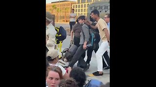 Egyptians carrying away left wing protestors. Liberals learn Islam doesn't tolerate the left