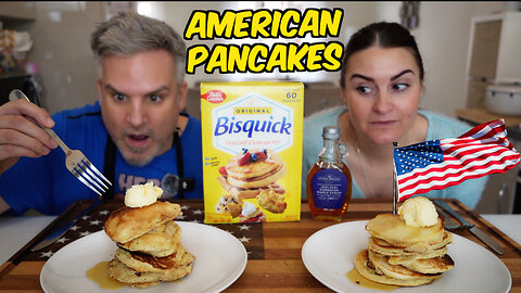 Brits Try AMERICAN PANCAKES & ULTIMATE BISQUICK PANCAKES