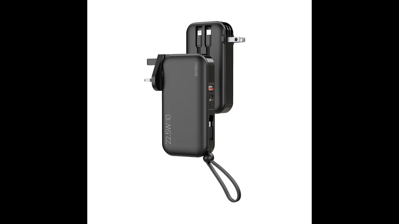 10000mAh Built-In Cable Travel Power Bank