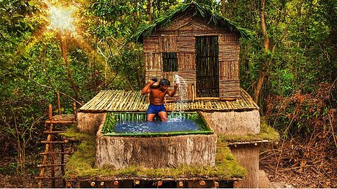The Most Beautiful Bamboo Swimming Pool On Top Roof Building By Clever Bushman