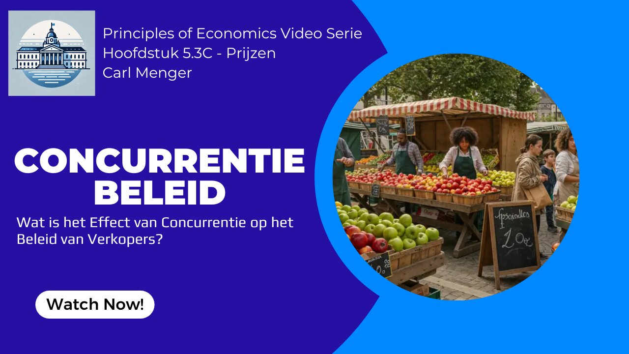 Principles of Economics van Carl Menger H5.3C - Concurrentie Beleid