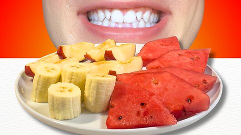 I Ate Banana, Apple, and Watermelon Until It Got Weird | ASMR EATING