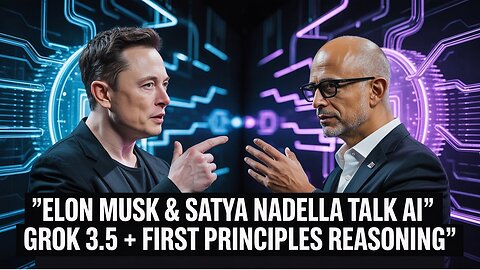 Elon Musk & Satya Nadella Talk AI, Grok 3.5, and First Principles Reasoning
