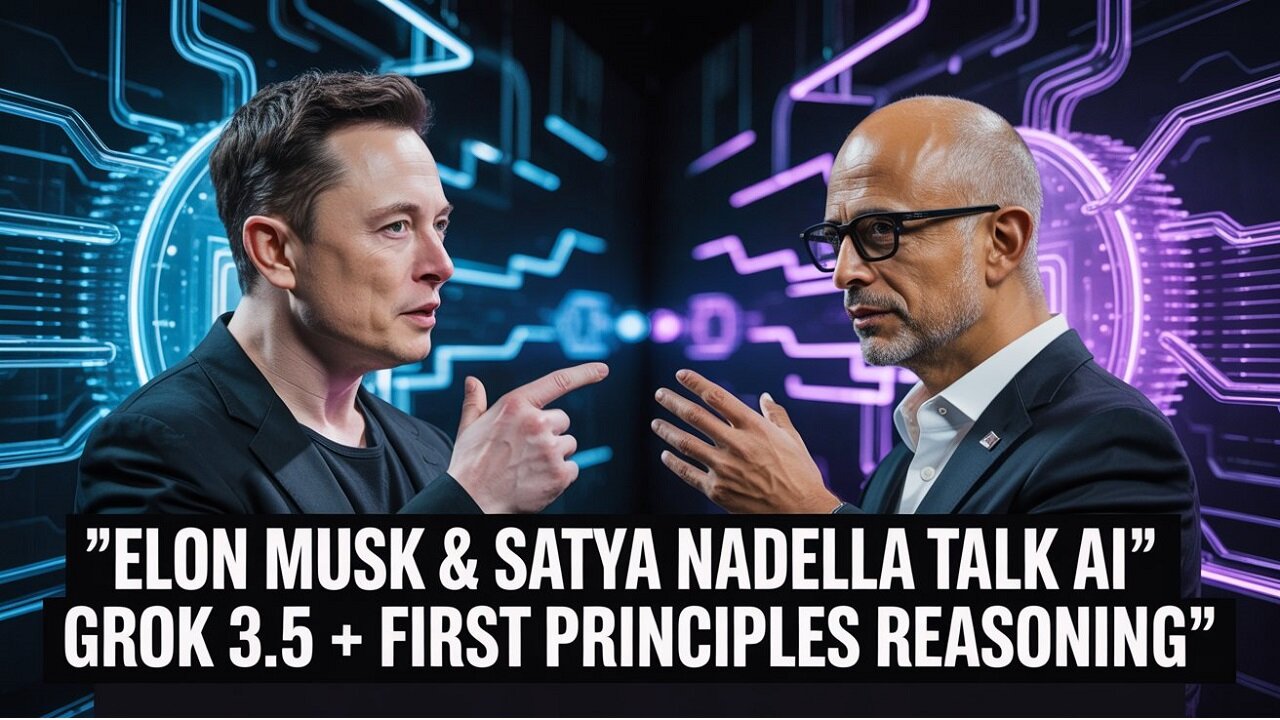 Elon Musk & Satya Nadella Talk AI, Grok 3.5, and First Principles Reasoning