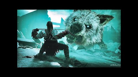 Atreus Swaps Fenrir Soul Giant Wolf Scene (God of War Ragnarok) 4K ULTRA HD
