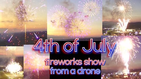 4th of July fireworks show from a drone