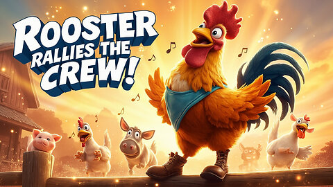 Rooster Rallies the Crew 🐓 | Kids Song About Teamwork & Energy